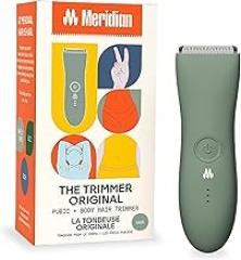 MERIDIAN The Trimmer Original - Body Hair Trimmer for Men, Electric Shaver for Pubic Hair, Chest, Legs & Bikini, Waterproof & Rechargeable, Sage