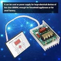 Efficient AC220V 8000W High Power SCR Electronic Voltage Regulator Speed Controller with Superior Heat Dissipation Capability