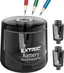 Battery Powered Electric Pencil Sharpener for #2 and Colored Pencils, Portable Sharpener for 6-8mm Pencils, Small Electronic Pencil Sharpeners for Home, School, Classroom, and Office Use