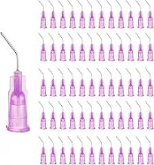 uxcell 60 Pcs Pre Bent Dispensing Needle Tips, 24 Gauge Stainless Steel 45 Degrees Bent Dispensing Tips 0.5