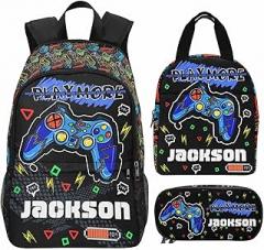 Custom Backpacks for Kids Personalized Kindergarten School Backpack with Name for Boys Children Casual Daypack Customized Game School Bag for Child Back to School Gift