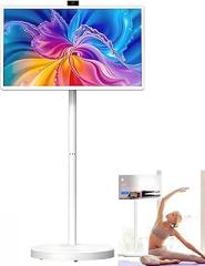 Full Hd Smart Portable Tv, Mobile Tv Tablet, 1080P, Multi-Angle Adjustment, with Wheels, 360° Rotation, Suitable for Meetings and Live Streaming. 21.5in8+128G