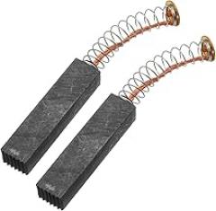 2pcs 6mm x 7mm x 30mm Carbon Motor Brush - For Generic Electric Motor - With Spring Coil Copper Wire Electrical Spare Part Grinder Brushes Set Replacement Electronic Graphite Power Drill Tool