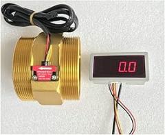 Flow Sensor Electronic Flow Meter Alarmer DN80 2-45L/min Aluminum Hall Effect Water Flow Sensor