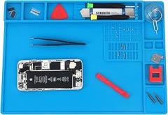 STREBITO Soldering Mat Electronics Repair Mat, Silicone Work Mat Heat Resistant 932°F, Magnetic Mat for Screws and Tools, Solder Mat Silicone Pad for Watch, Phone, Eyeglass, Knife, Size 13.8 