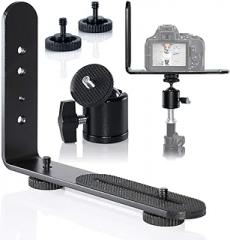EXMAX® Metal Aluminum Alloy L-Shape Flash Light Camera Bracket Holder 1/4