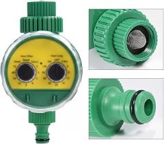 Automatic Electronic Watering Timer with Two Dials, Intelligent Irrigation Controller for Garden, Electric Timer for Outdoor Sprinkler System, Suitable Roof Garden and Balcony