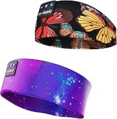 LC-dolida Headband Headphones Bluetooth Headband, Sleep Headphones with Ultra-Thin HD Stereo Speaker, Sleep Headband Earphones Wireless for Workout Yoga Insomnia Running Meditation Gifts