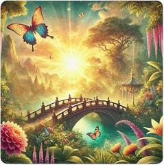 Joko Ivery Butterfly Garden Sunset Protective Wrap 13.8