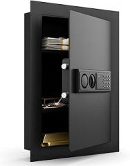 Giantex Electronic Wall Hidden Safe Security Box, Built-In Wall Electronic Flat Security Safety Cabinet (Black)