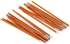 Outdoor Aluminium Alloy Tent Building Supporting Rod Pole Double Tarp Poles Family Tent Stakes Support Bar for Hiking Camping Gold, 2 Sets 11 Sections Tent Pole, 2 Sets 11 Sections Tent Pole, Out