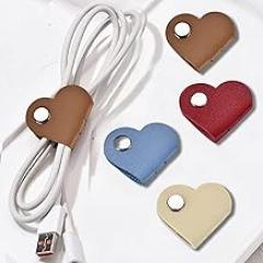 8 Pcs Heart Cord Organizer Cord Keeper Holder Headphone Cable Straps for Electronics Earbuds USB（MIX1）