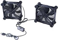 120mm 5V Double USB Fan for Efficient Heat Dissipation 2000rpm Speed for Electronics and Exhaust Ventilation Flat Screen Cooling