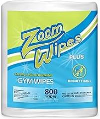 Zoom Wipes Plus – 4 Rolls (3200 Wipes), Citrus Scented Cleaning & Deodorizing for Fitness Equipment, Office, Household, Safe for Electronics – Alcohol & Bleach-Free, Made in USA.