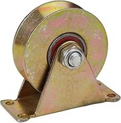 Galvanized Steel Track Pulley for Ropes 1-8mm, V Type Cable Pulley with Dual Ball Bearings, Heavy Duty Sliding Door Pulley Wheel, 30-95mm Diameter(80mm)