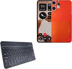 BoxWave Keyboard Compatible with Nothing CMF Phone 2 Pro - SlimKeys Bluetooth Keyboard, Portable Thin with Chiclet-Style Keys - Jet Black