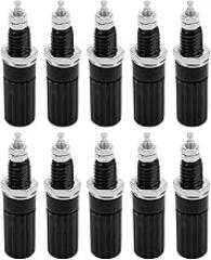 10Pcs M3 Metal Banana Jack Socket, 4mm Banana Jack Socket for Electronic Equipment (Black)