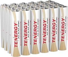 Tenergy 1.5V AAA Batteries, High Performance Alkaline AAA Non-Rechargeable Battery for Clocks, Remotes, Toys & Electronic Devices, 24 Pack