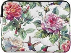 Protective Laptop Sleeve Portable Electronic Device Cover Birds in Bright Colors Shockproof Protective Notebook Case