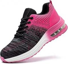 Steel Toe Work Shoes for Women Lightweight Breathable Safety Shoes Anti-Pierce Construction Work Sneakers Nonslip Sports Shoes Gift