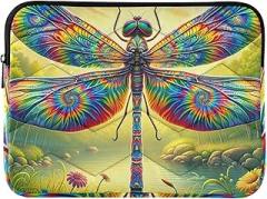 Tie Dye Dragonfly Laptop Sleeve 13 Inch Laptop Sleeve Portable Electronic Device Cover
