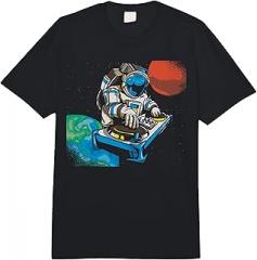 SteMi Techno Apparel Techno Astronaut Electronic Music Rave Festival Raver Comfort Colors Adult Heavyweight T-Shirt