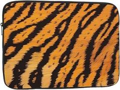 Tiger Stripe Pattern Printed Laptop Bag Men Women Shockproof Travel Office School Laptop Bag, black, 12 inch