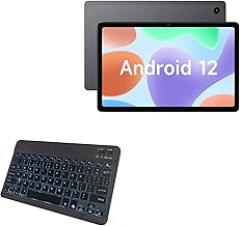 BoxWave Keyboard Compatible with Alldocube iPlay 50 Pro - SlimKeys Bluetooth Keyboard - with Backlight, Portable Slim LED 7 Colors - Jet Black