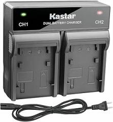 Kastar Battery Rapid Dual Charger for NP-F990 PRO NP-F960 CCD-TR414 CCD-TR415 CCD-TR416 CCD-TR425 CCD-TR427 CCD-TR500 CCD-TR511 CCD-TR512 CCD-TR515 CCD-TR516 CCD-TR517 CCD-TR555 TR57 CCD-TR67