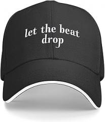Electronic Heartbeat LET The Beat Drop Unisex Sandwich Baseball Cap Adjustable Hat