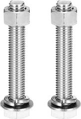 M12 x 75mm 304 Stainless Steel Hex Head Screw, Nuts, Flat Washers and Block Assortment Kit, Full Thread, Home Electronics, 2 Sets