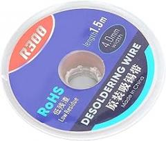 Solder Wick, 1.5M Copper Wire Desoldering Wire Solder Braided Wicks Desoldering Wicks, Fast Heat Conduction Soldering Wick Wire Roll for Electronic PCB Board, Solder Sucker for Fast Tin Suction