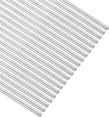 #US Pack of 20 304 Stainless Steel Round Rods 1.2mm X 400mm Solid Shaft Rods