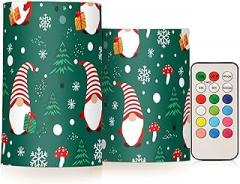 Christmas Dwarves Flameless Candles Color Changing Electronic Operated LED Pillar Candle with Remote and Timer for Decor Halloween Christmas Valentine's Day