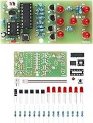 Soldering Practice Kit DIY Electronic Simulate Rolling Dice Red Flash LED Plug-in Circuit Kit Learn Soldering Kit for Beginners (10SZ03)