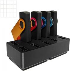 Flash Drive Desk Organizer Stand FEWINA USB Holder Storage Electronic Accessories Organizer for USB Flash Drive Stand, Thumb Drive Holder, Jump Drive Stands, Black