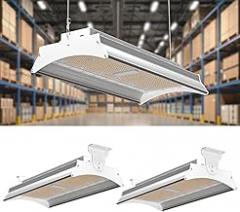 Lightdot 250W(288*1W LED) Linear High Bay Light, 37500LM [Eqv. 1000W MH], Heavy-Duty Aluminum LED High Bay Shop Light, 100-277V 5000K Commercial Lighting for Garage, Workshop, ETL Certified - 2 Pack