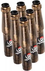 YARNOW 6pcs Pirate Telescope Collapsible Telescopes for Pirate Themed Parties and Portable Design for Birthdays Halloween and Festivals