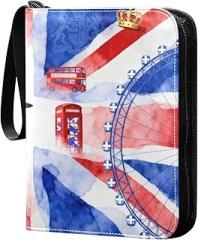 Trading Card Binder For 400 Cards, Portable Pu Card Collection Binder, Collector Card Album Folder For Mtg, Tcg, Sports Cards, Game Cards Uk Symbols