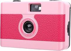 35mm Film Camera, Vintage Style Reusable Camera with Built in Flash, for Travel Photography and Special Events (Pink)