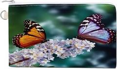 PNHDGBO Cute Small Pouch Zipper Coin Purse Beautiful Butterflies Makeup Cosmetic Bag Toiletry Zipper Pouch Electronic Organizer Travel Case Storage Pouches for Organization of Travel Shopping