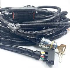 Car Emergency Rescue Wiring Harness 5 Meters with Ignition Switch Plug Electronic Connector Compatible with Weichai Xichai