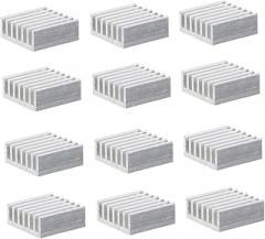 48pcs Aluminum Heatsink Cooling Pad Chip Radiator Lightweight and Electronic Heat Sink for Efficient Cooling of Ic Chips and Small Components