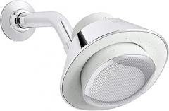 Kohler K-28238-GKA-CP Moxie Alexa Enabled Showerhead, Bluetooth Shower Speaker & Radio, Rechargeable & Portable Speaker, 1.75 GPM, Polished Chrome