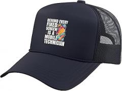 Mobile Technician SteMi Apparel Mobile Technician Mobile Repair Electronic Gadget Profession Trucker Hat with Adjustable Mesh Back