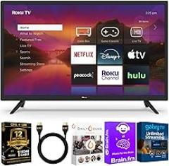Roku 40-Inch Select Series Full HD Smart TV Bundle – 1080p LED Display, Dolby Audio, Compatible with Alexa, Voice Remote, Bluetooth Mode, w/AUX HDMI Cable, CPS 1-Year Protection Plan + Streaming kit
