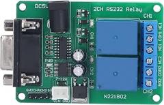 RS232 Relay Module ABS Serial Port Baud Rate 9600kbps Remote Control Electronic Component