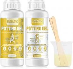 Yellow Conformal Coating for Electronics, Electrical Potting Compound Epoxy Resin PCB Coating Circuit Board Glue Electronic Potting Epoxy for Circuit Boards Appliance Control Boards 100ml*2