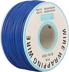 1Roll 30AWG Wire Wrapping Single Copper Wire Strand, Tin Plated Copper Cable Breadboard Jumper Wire 200m for Electronics Test (Blue)