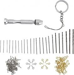 Micro Drill Bit Set Pin Vise Bit Set Portable 126PCS Manual Drill Kit Hand Drill for Electronic Assembly Tooling Winding Home Decoration